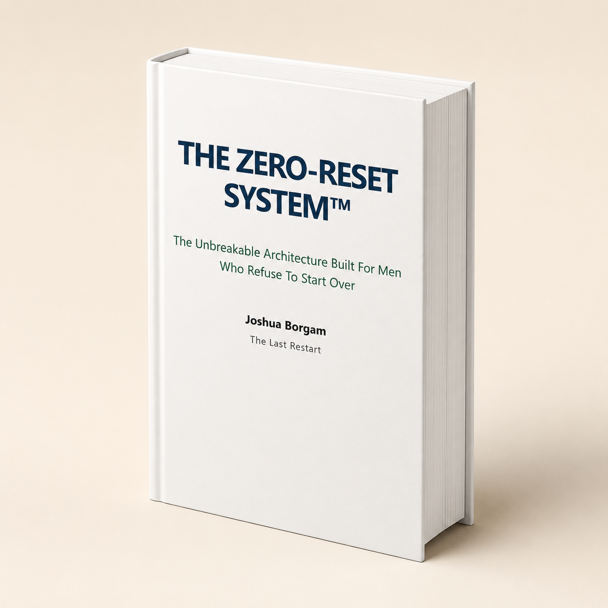 Thick 3D mockup of The Zero-Reset System Core Guide